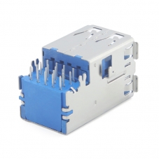 Dual Stacked USB 3.0, Type A, R/A