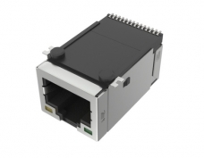 Gigabit RJ45 connector, single port SMT, with LED