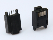 RJ45插头，插板式DIP，H=15.0MM，8P8C水晶头，HULYN品牌