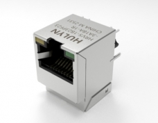 RJ45 connector, vertical, 100M with light / with PoE