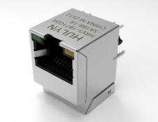  RJ45 single port (1x1) Vertical integrated magnetics connecto